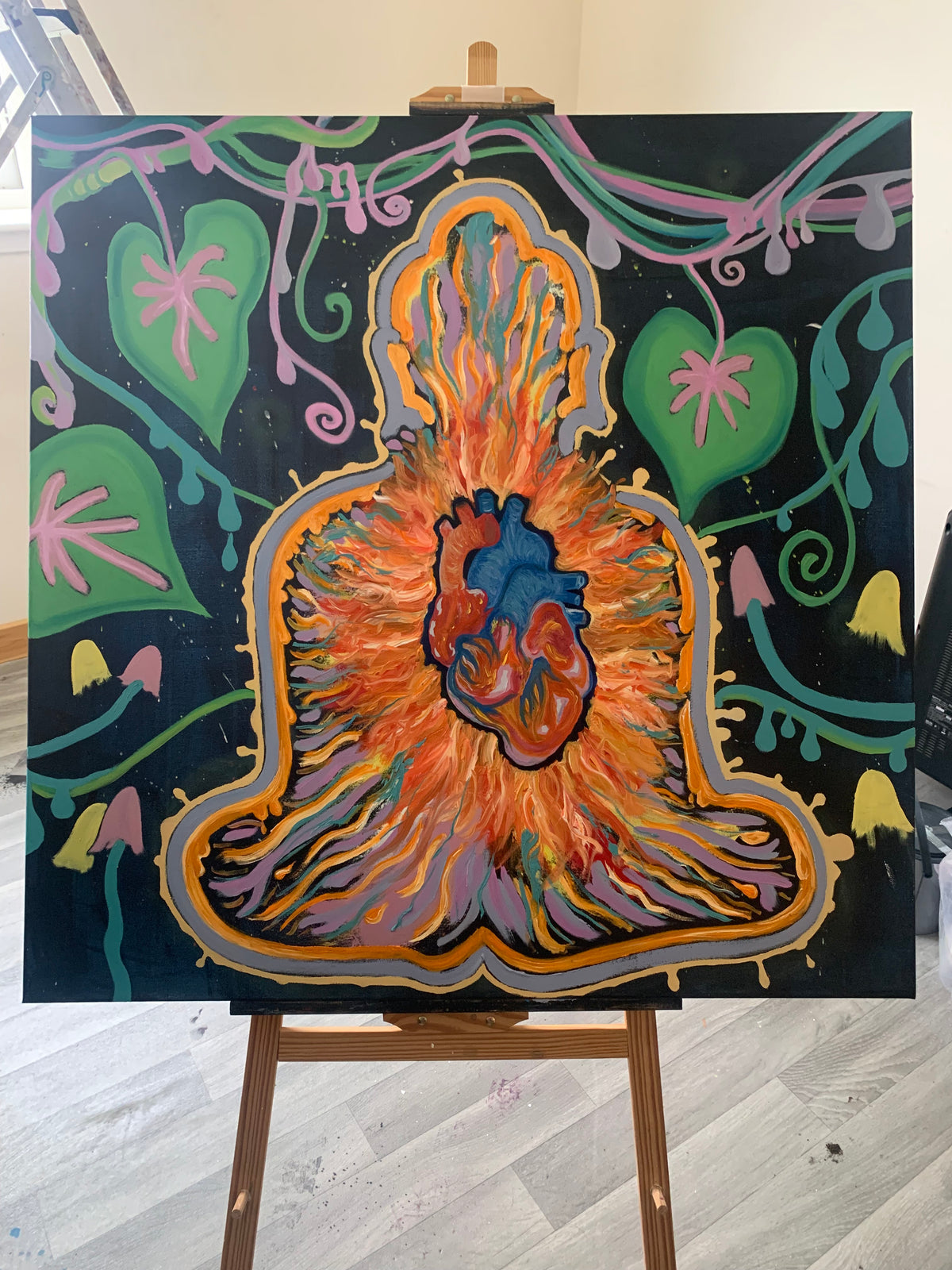 Tending the Heart Fire Original Painting