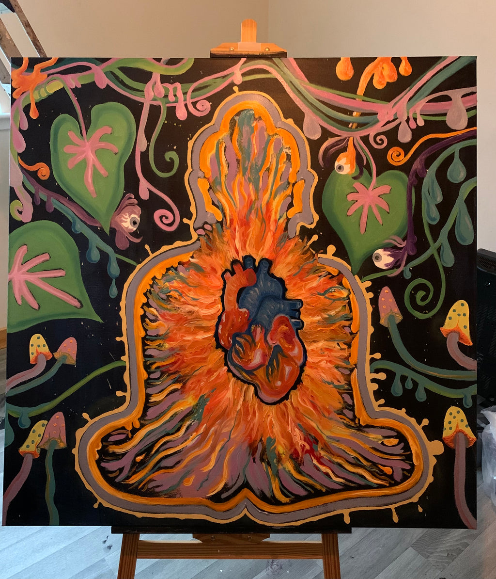 Tending the Heart Fire Original Painting